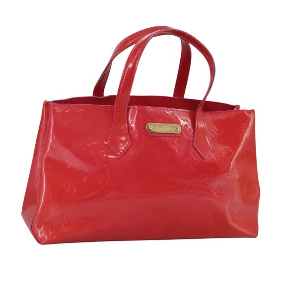 LOUIS VUITTON Monogram Vernis Wilshire PM Hand Bag Rose Pop M93643 - Picture 1 of 16